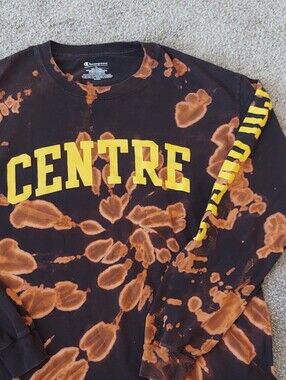 Centre College Black and Orange Bleach Crewneck
